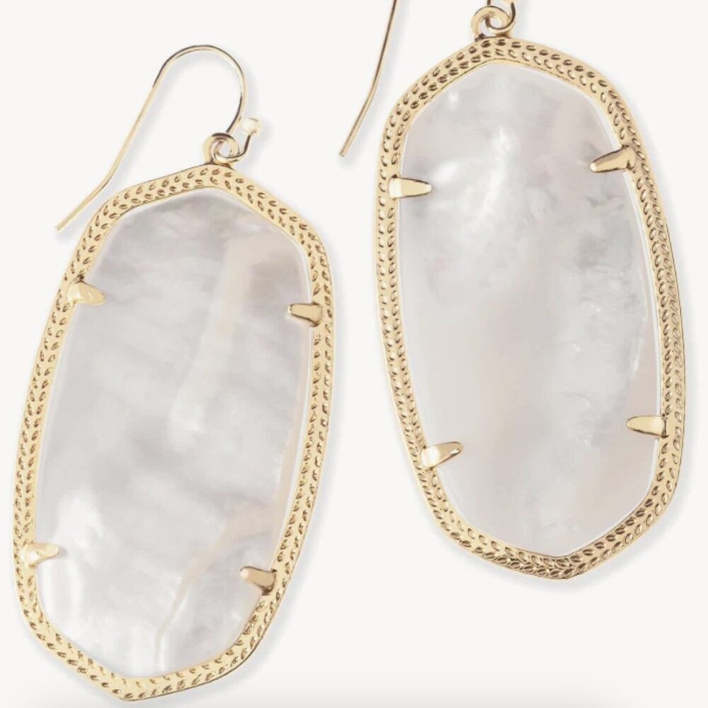 Kendra Scott Danielle Gold and Mother of Pearl Earrings